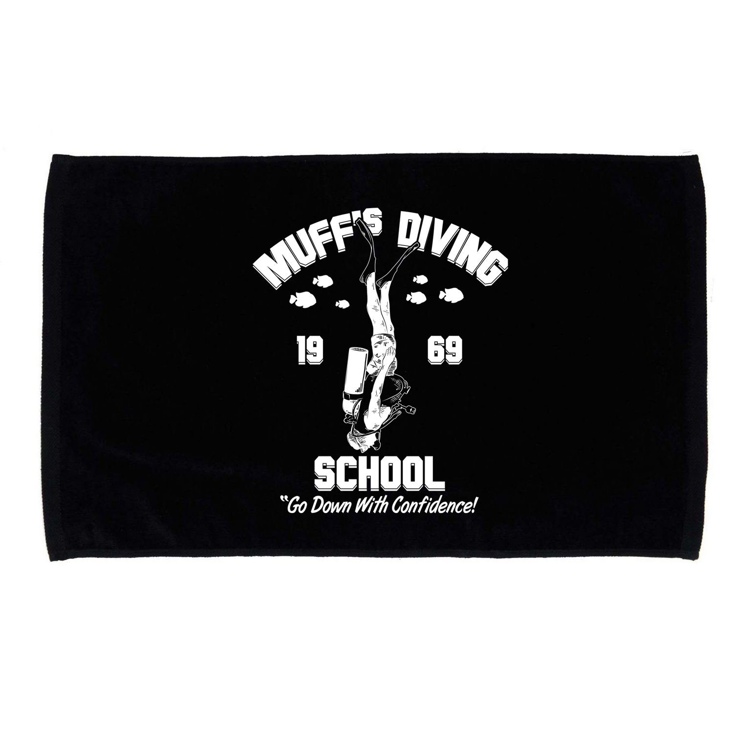 Muffs Diving School 1969 Go Down With Confidence Microfiber Hand Towel