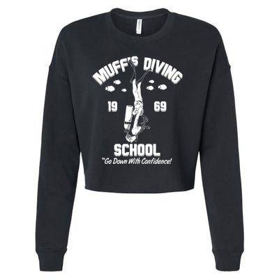 Muffs Diving School 1969 Go Down With Confidence Cropped Pullover Crew