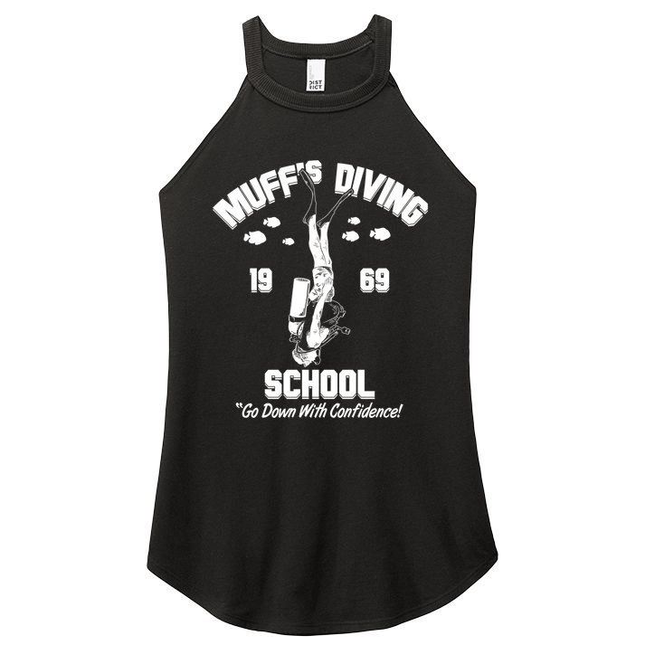 Muffs Diving School 1969 Go Down With Confidence Women's Perfect Tri Rocker Tank