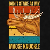 Moose DonT Stare At My Moose Knuckle Ladies PosiCharge Tri-Blend Wicking Tank