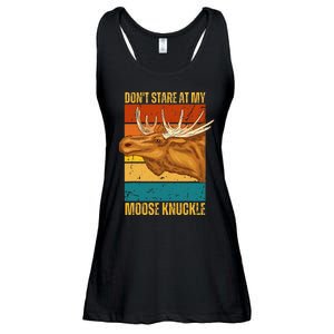 Moose DonT Stare At My Moose Knuckle Ladies Essential Flowy Tank