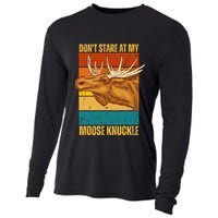 Moose DonT Stare At My Moose Knuckle Cooling Performance Long Sleeve Crew