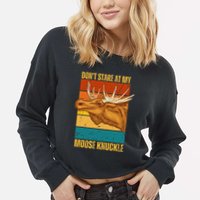 Moose DonT Stare At My Moose Knuckle Cropped Pullover Crew