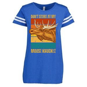 Moose DonT Stare At My Moose Knuckle Enza Ladies Jersey Football T-Shirt