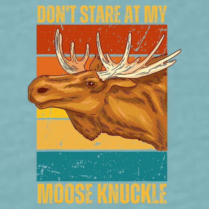 Moose DonT Stare At My Moose Knuckle Sueded Cloud Jersey T-Shirt