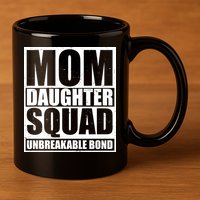 Mom Daughter Squad Unbreakable Bond 11oz C Handle Ceramic Mug