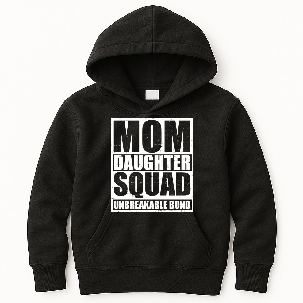Mom Daughter Squad Unbreakable Bond Kids Hoodie