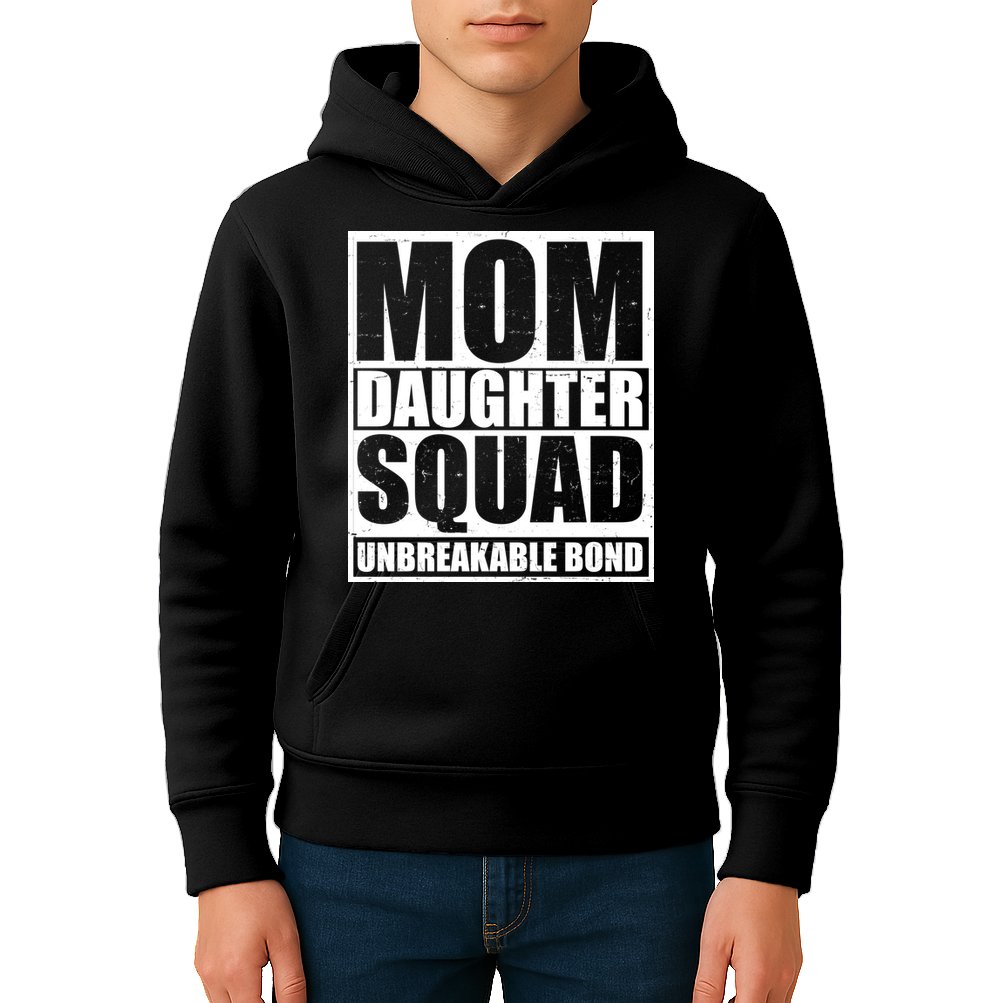 Mom Daughter Squad Unbreakable Bond Kids Hoodie