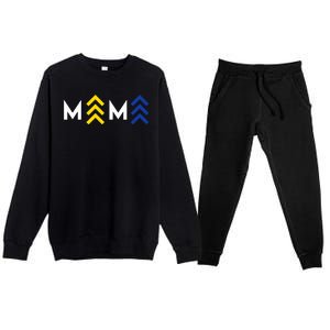 Mama Down Syndrome Awareness Premium Crewneck Sweatsuit Set