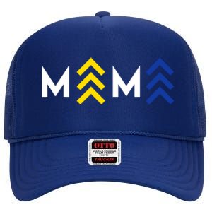 Mama Down Syndrome Awareness High Crown Mesh Back Trucker Hat