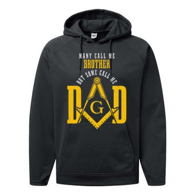 Mason Dad Square & Compass Masonic Shriner Freemason Performance Fleece Hoodie