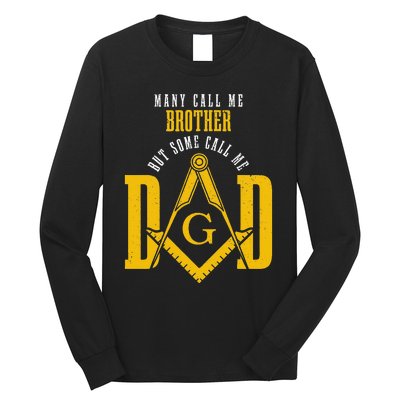 Mason Dad Square & Compass Masonic Shriner Freemason Long Sleeve Shirt