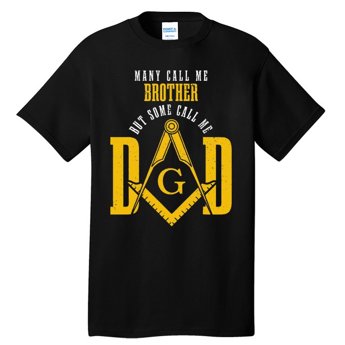 Mason Dad Square & Compass Masonic Shriner Freemason Tall T-Shirt