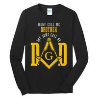 Mason Dad Square & Compass Masonic Shriner Freemason Tall Long Sleeve T-Shirt