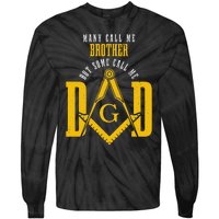 Mason Dad Square & Compass Masonic Shriner Freemason Tie-Dye Long Sleeve Shirt