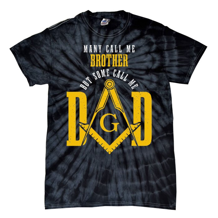 Mason Dad Square & Compass Masonic Shriner Freemason Tie-Dye T-Shirt