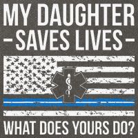 My Daughter Saves Lives EMT Mom Of An EMT Mother Cotton Canvas Backpack