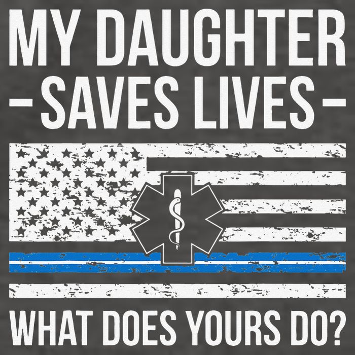 My Daughter Saves Lives EMT Mom Of An EMT Mother Vector Backpack