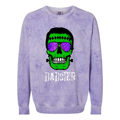 Mens Dadster Shirt Dad Monster Halloween Costume Daddy Father Colorblast Crewneck Sweatshirt