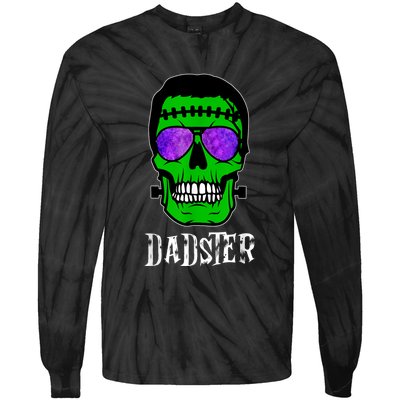 Mens Dadster Shirt Dad Monster Halloween Costume Daddy Father Tie-Dye Long Sleeve Shirt