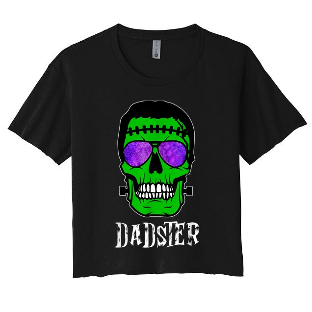 Mens Dadster Shirt Dad Monster Halloween Costume Daddy Father Crop Top