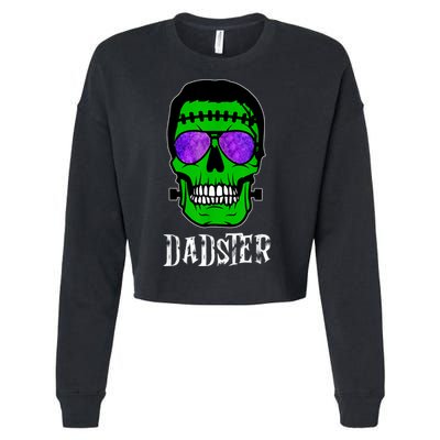 Mens Dadster Shirt Dad Monster Halloween Costume Daddy Father Cropped Pullover Crew