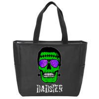 Mens Dadster Shirt Dad Monster Halloween Costume Daddy Father Zip Tote Bag