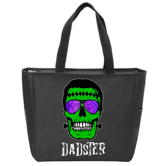 Mens Dadster Shirt Dad Monster Halloween Costume Daddy Father Zip Tote Bag