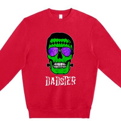 Mens Dadster Shirt Dad Monster Halloween Costume Daddy Father Premium Crewneck Sweatshirt