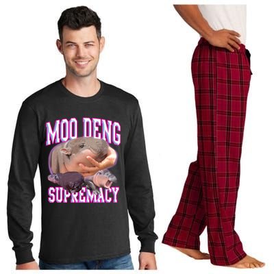 Moo Deng Supremacy Long Sleeve Pajama Set