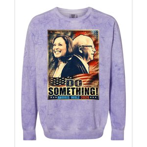 Michelle Do Something Harris Walz Waltz For President 2024 Colorblast Crewneck Sweatshirt