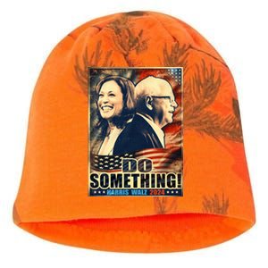 Michelle Do Something Harris Walz Waltz For President 2024 Kati - Camo Knit Beanie