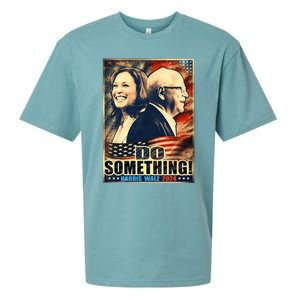 Michelle Do Something Harris Walz Waltz For President 2024 Sueded Cloud Jersey T-Shirt