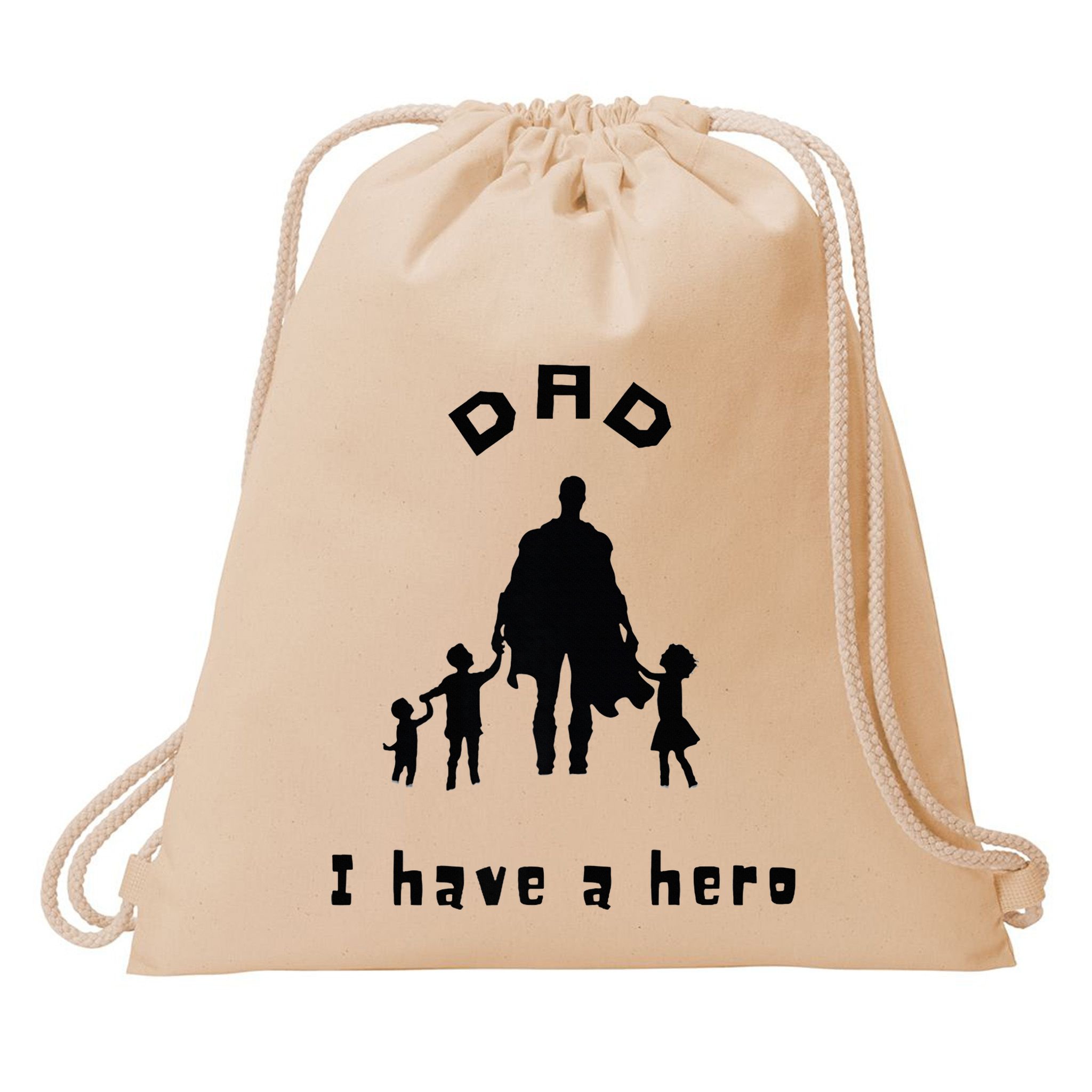 Military Dad Superhero Welcome Home Surprise Drawstring Bag