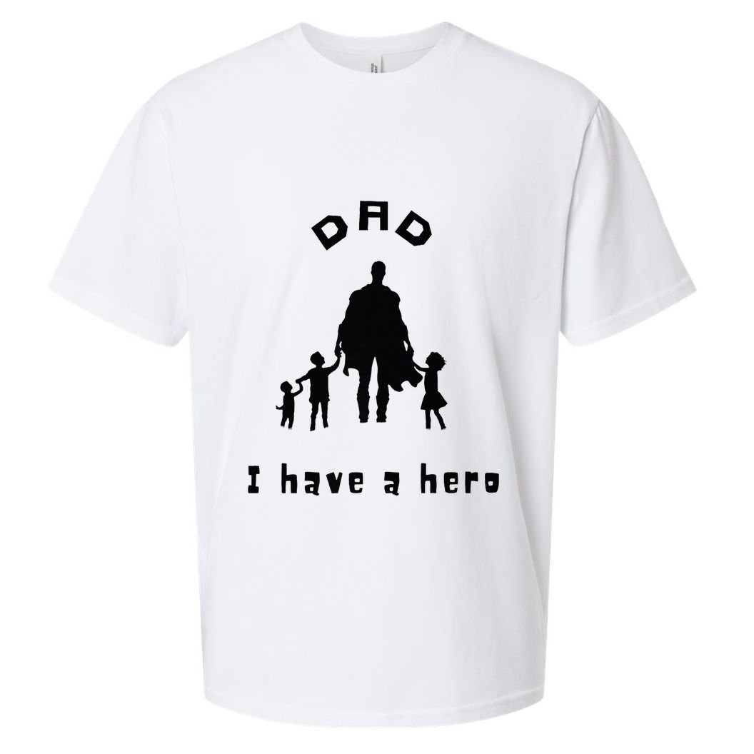Military Dad Superhero Welcome Home Surprise Sueded Cloud Jersey T-Shirt
