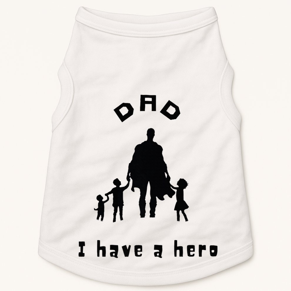 Military Dad Superhero Welcome Home Surprise Doggie Tank