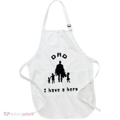 Military Dad Superhero Welcome Home Surprise Full-Length Apron With Pockets