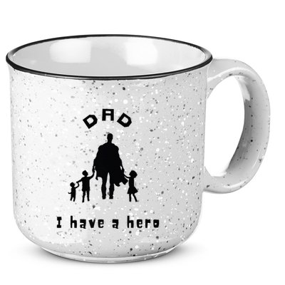 Military Dad Superhero Welcome Home Surprise 15oz Campfire Ceramic Mug