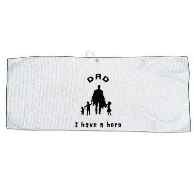 Military Dad Superhero Welcome Home Surprise Large Microfiber Waffle Golf Towel