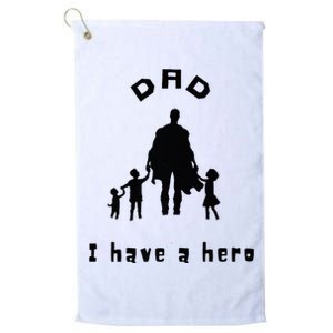 Military Dad Superhero Welcome Home Surprise Platinum Collection Golf Towel