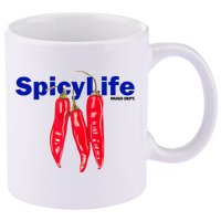 Mugo Dept Spicy Life 11oz C Handle Ceramic Mug