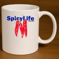 Mugo Dept Spicy Life 11oz C Handle Ceramic Mug