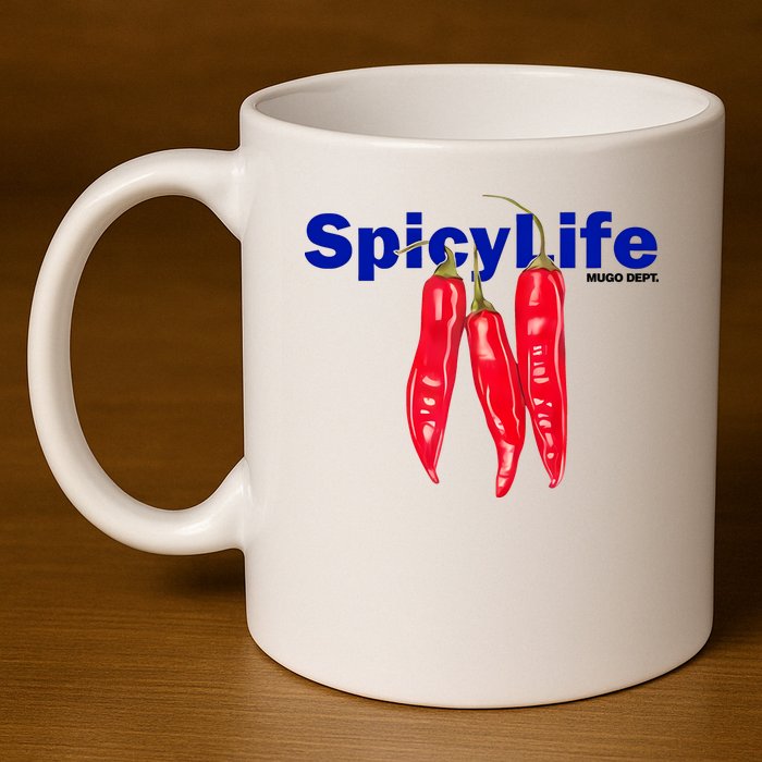 Mugo Dept Spicy Life 11oz C Handle Ceramic Mug