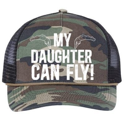 My Daughter Swim Dad Of A Swimmer Father Swimming Dad Gift Retro Rope Trucker Hat Cap