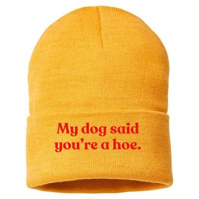 My Dog Said YouRe A Hoe Sustainable Knit Beanie