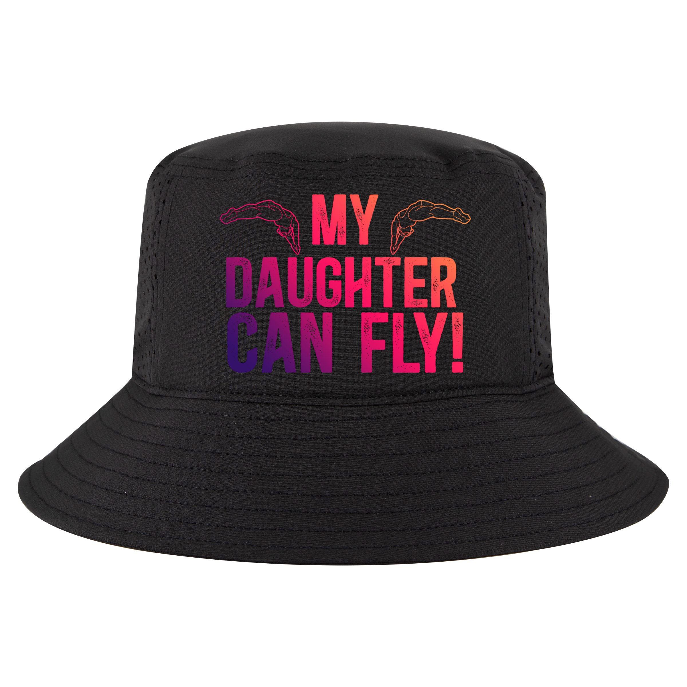 My Daughter Swim Dad Of A Swimmer Father Swimming Dad Gift Cool Comfort Performance Bucket Hat
