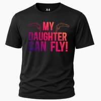My Daughter Swim Dad Of A Swimmer Father Swimming Dad Gift Cooling Performance Crew T-Shirt