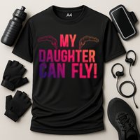 My Daughter Swim Dad Of A Swimmer Father Swimming Dad Gift Cooling Performance Crew T-Shirt
