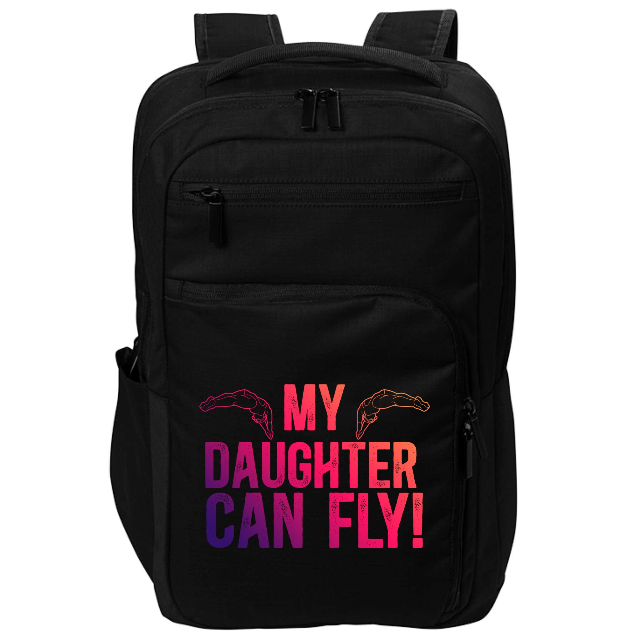 My Daughter Swim Dad Of A Swimmer Father Swimming Dad Gift Impact Tech Backpack