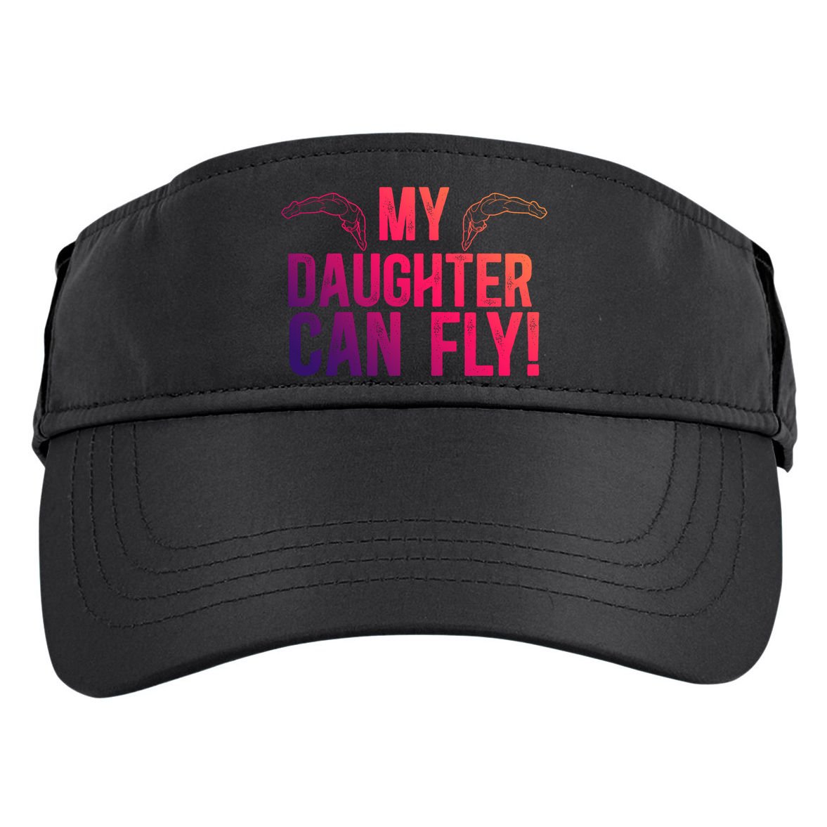 My Daughter Swim Dad Of A Swimmer Father Swimming Dad Gift Adult Drive Performance Visor